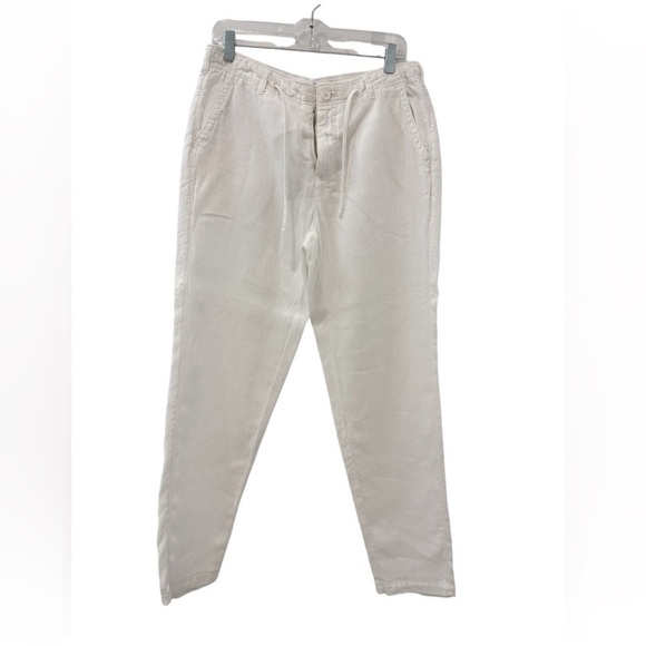 Benson White 100% Linen Relaxed Fit Drawstring Pants
- Size Small - Picture 1 of 14